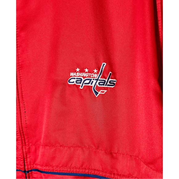 Washington Capitals Red Full Zip Lightweight Jacket Windbreaker Embroidered Sz L - Picture 3 of 10